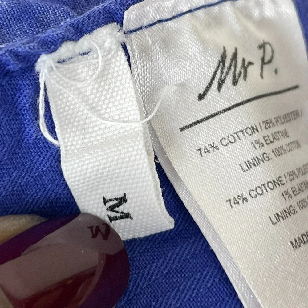 Mr. Porter Blue Checked Seersucker‎ Shorts M Resort Coastal Style Casual